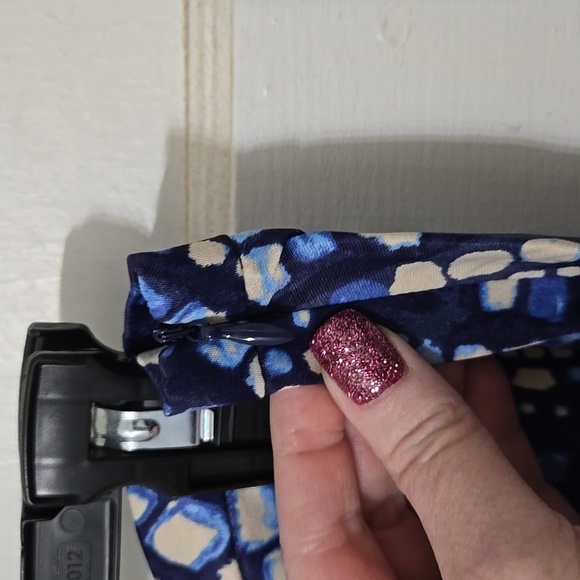 J. McLaughlin Blue Louisa May Cobblestone Bias Midi Skirt Womens 6 New WO Tags - Picture 4 of 5